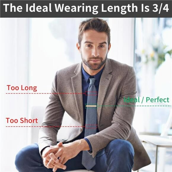 Mens tie clip set 6 pack assorted colors business wedding gift box included - Picture 6 of 7